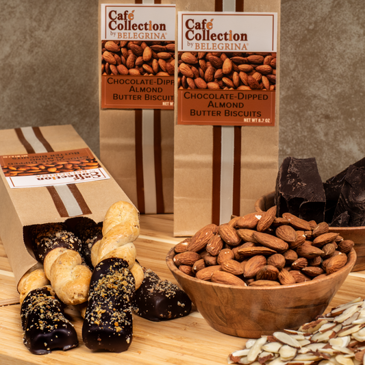 Chocolate-Dipped Almond Butter Biscuit